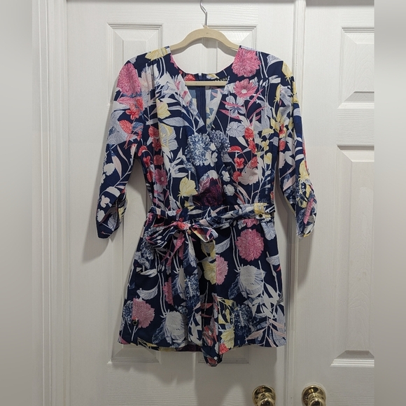 Yumi Kim Floral Belted Romper w Pockets - Picture 4 of 11